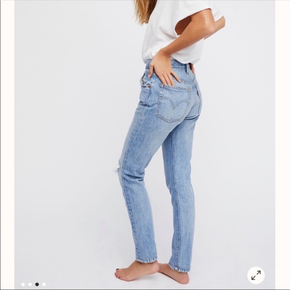 Levi’s 501 distressed blue jeans skinny 26 - Picture 2 of 10